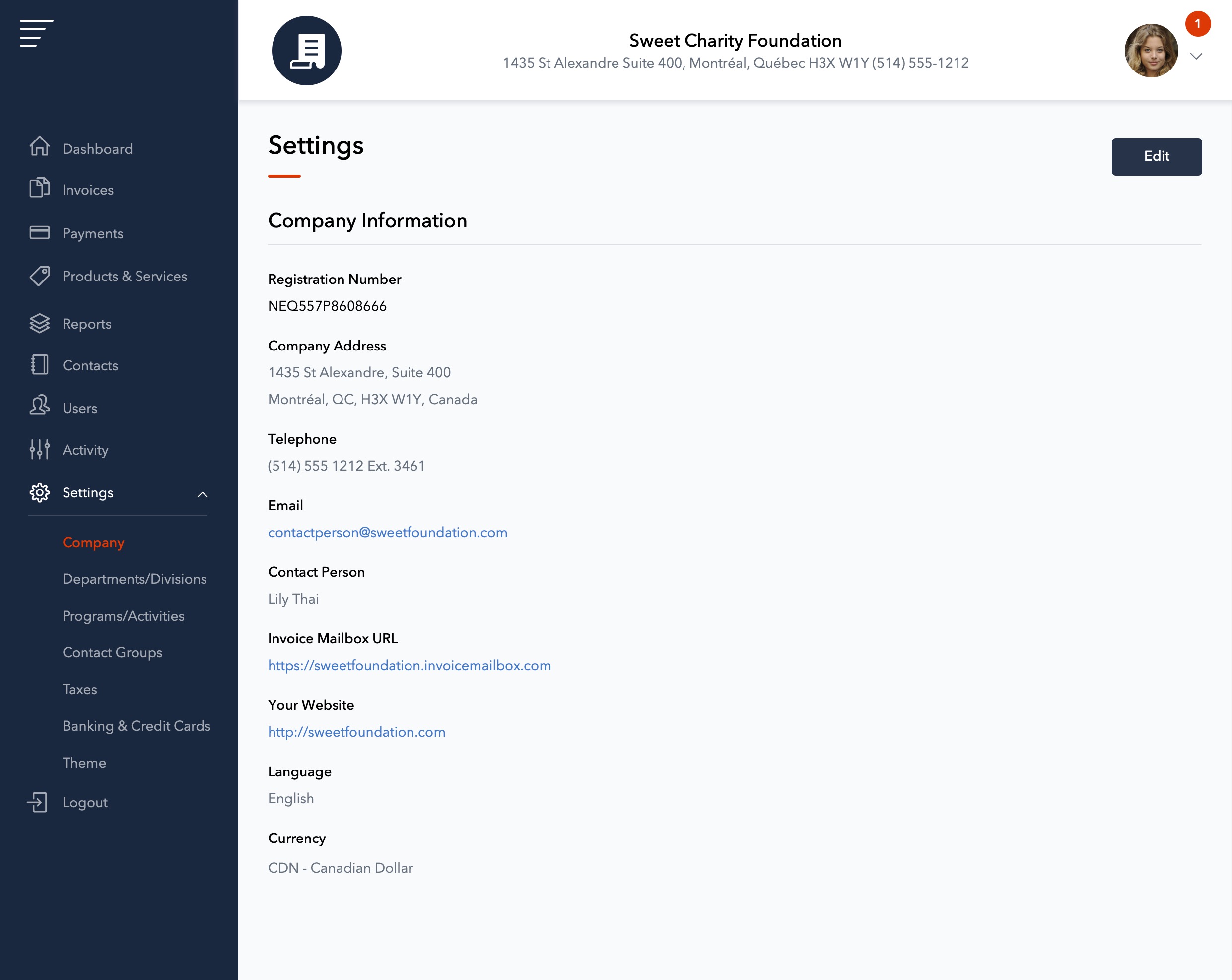 Invoice Mailbox