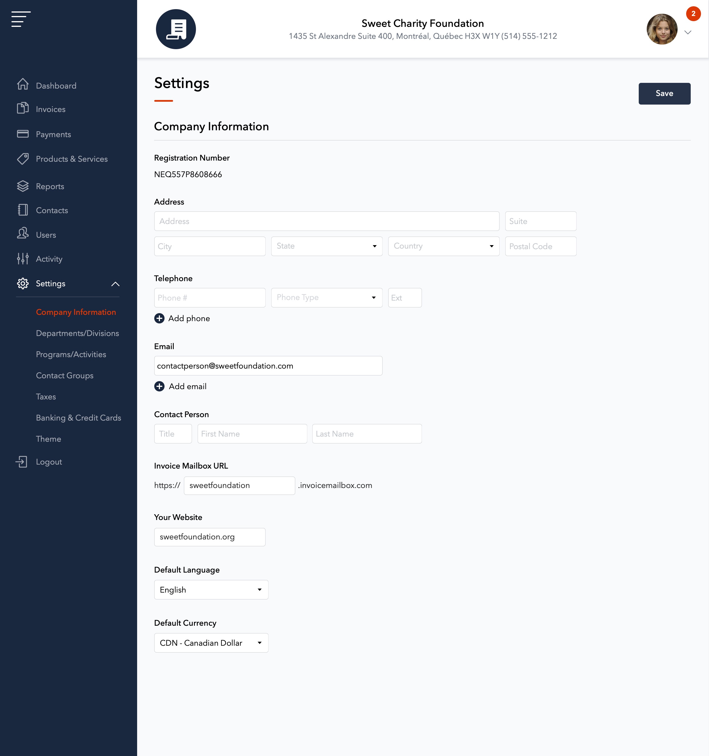 Invoice Mailbox